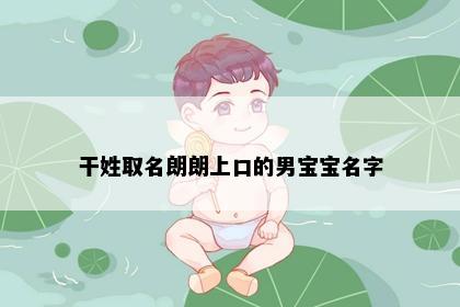 干姓取名朗朗上口的男宝宝名字