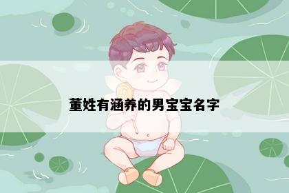 董姓有涵养的男宝宝名字